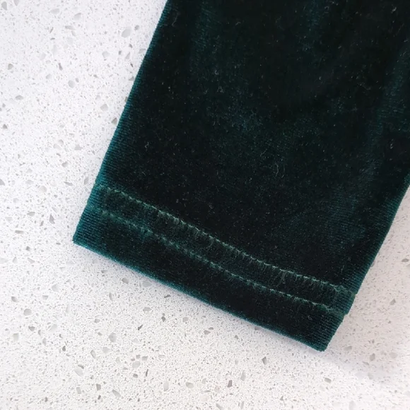 Velvet Kids Dress in Deep Green - Picture 3 of 6